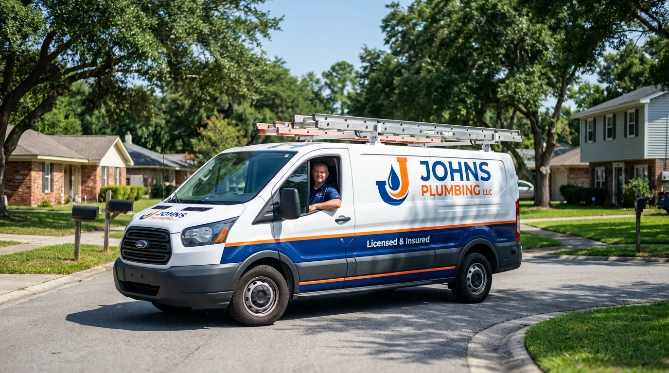 Johns Plumbing LLC service van in Walla Walla, WA