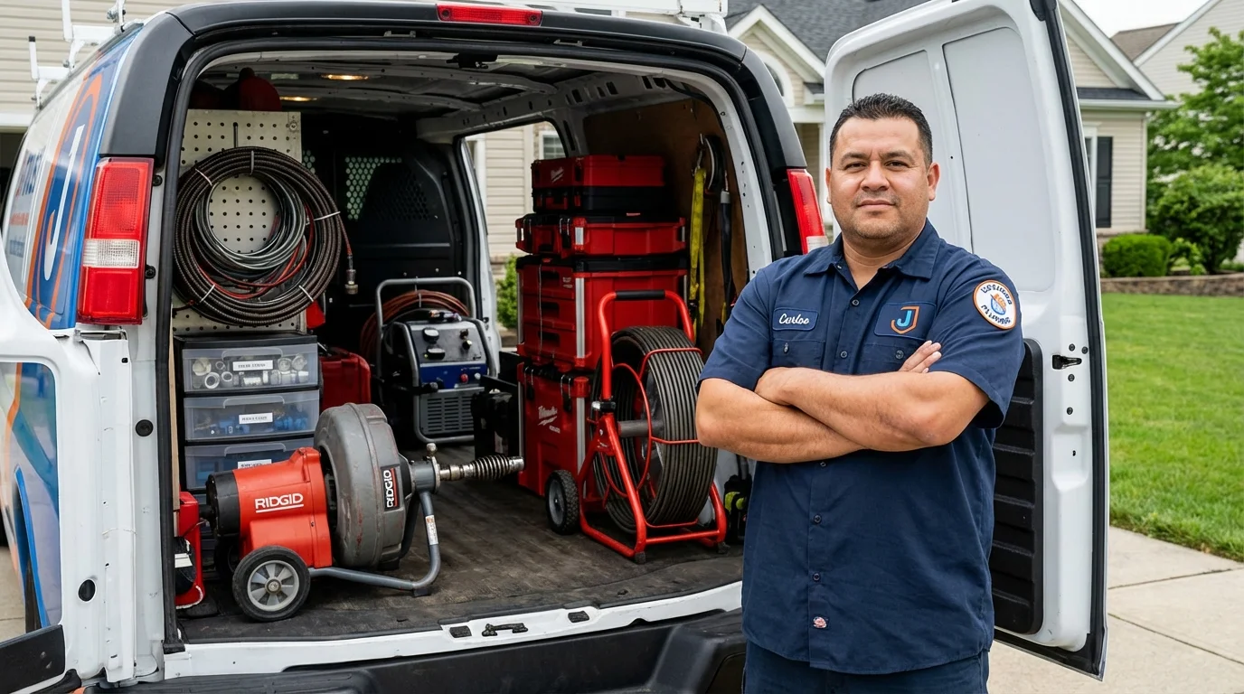 Professional drain cleaning equipment and Johns Plumbing LLC plumber in Walla Walla