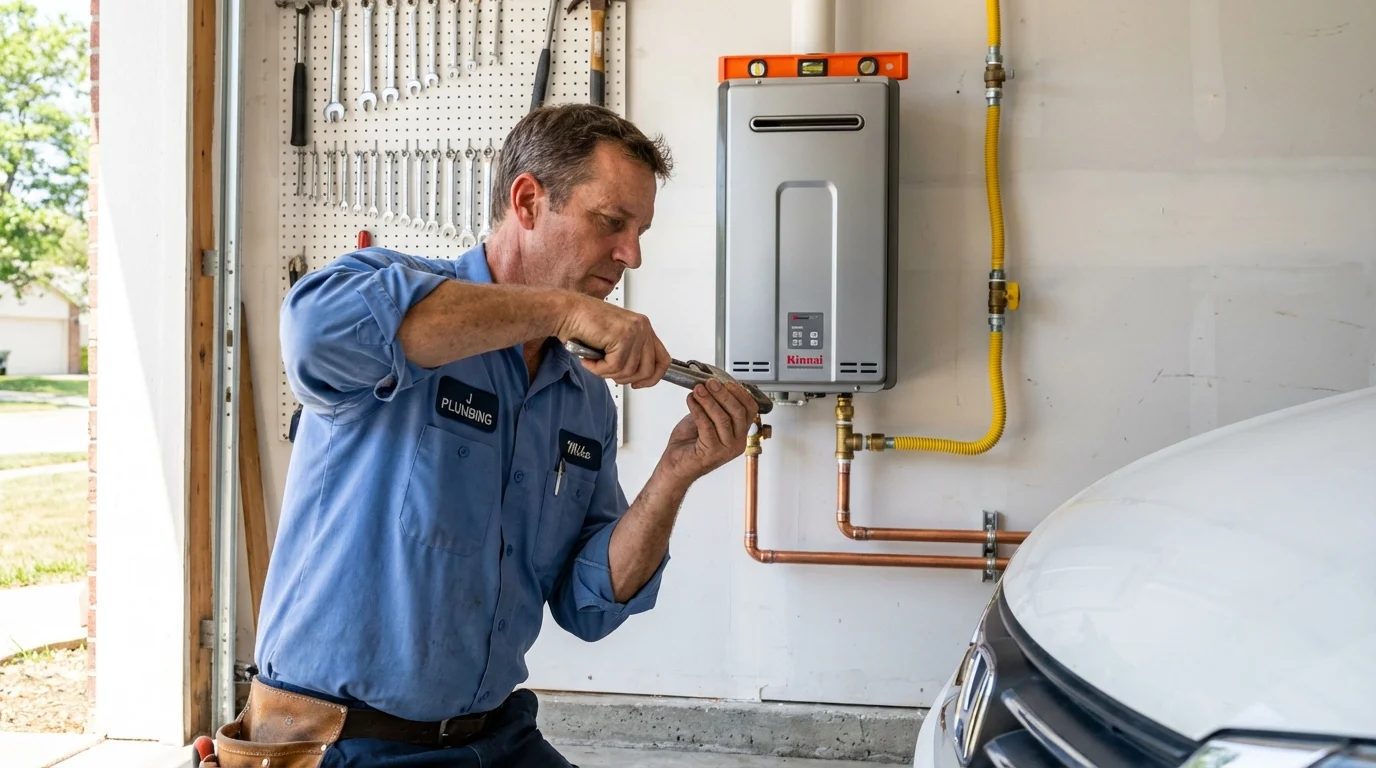 Tankless water heater installation by a Johns Plumbing LLC plumber in Walla Walla